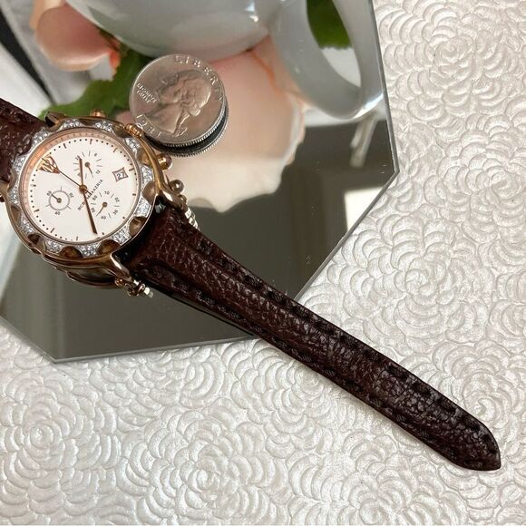 BCBGMaxAzaria Crystal Accented Rose Gold-tone Stainless Steel Chronograph Watch - Picture 11 of 16